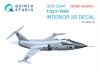 Quinta Studio QDS-32246 F-104A 3D-Printed & coloured Interior on decal paper (Italeri) (Small version) 1/32